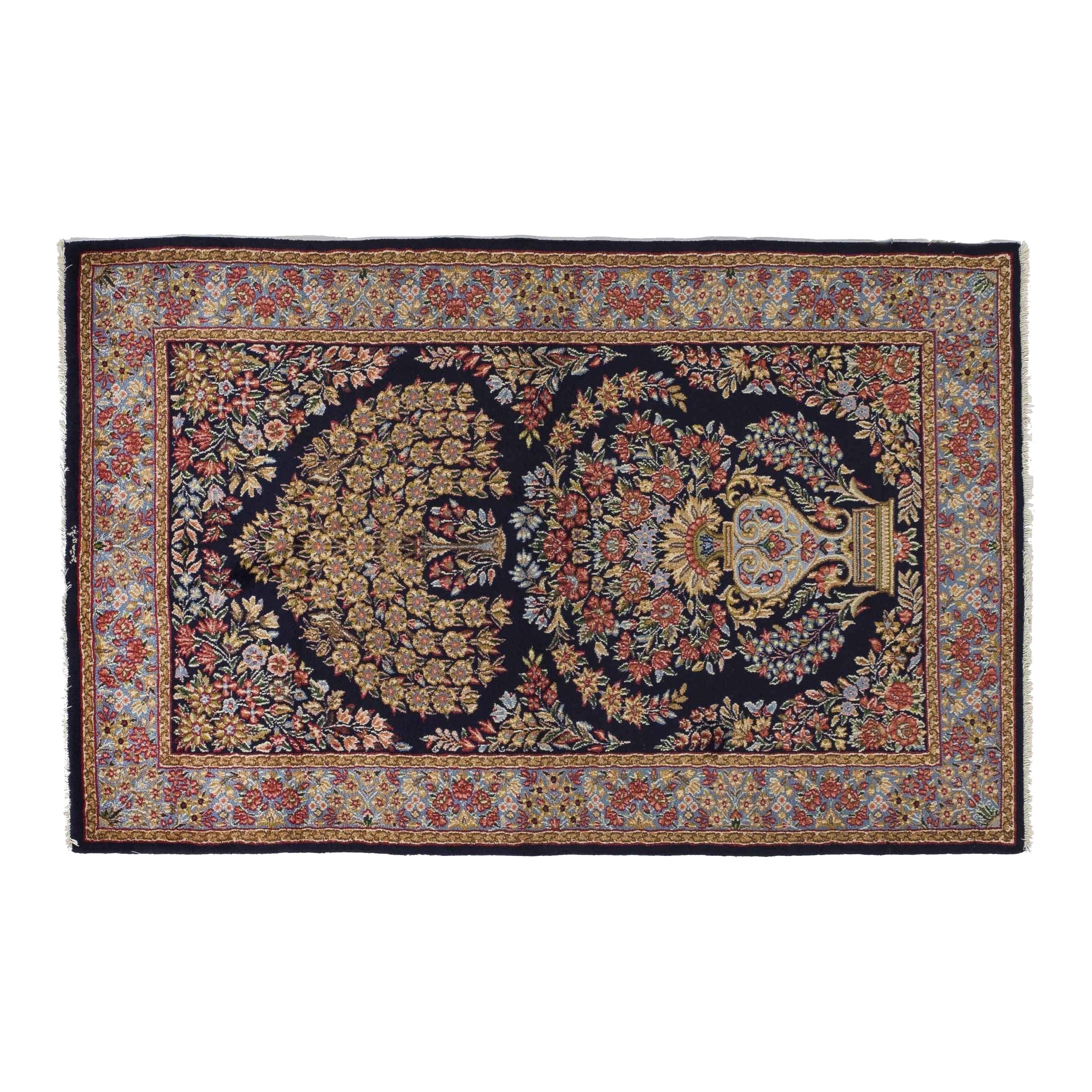 Persian Kerman Area Rugs Circa 1990 - 11011