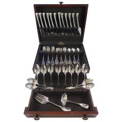 Smithsonian by Kirk-Stieff Sterling Silver Flatware Set for 12 Service 62 Pieces