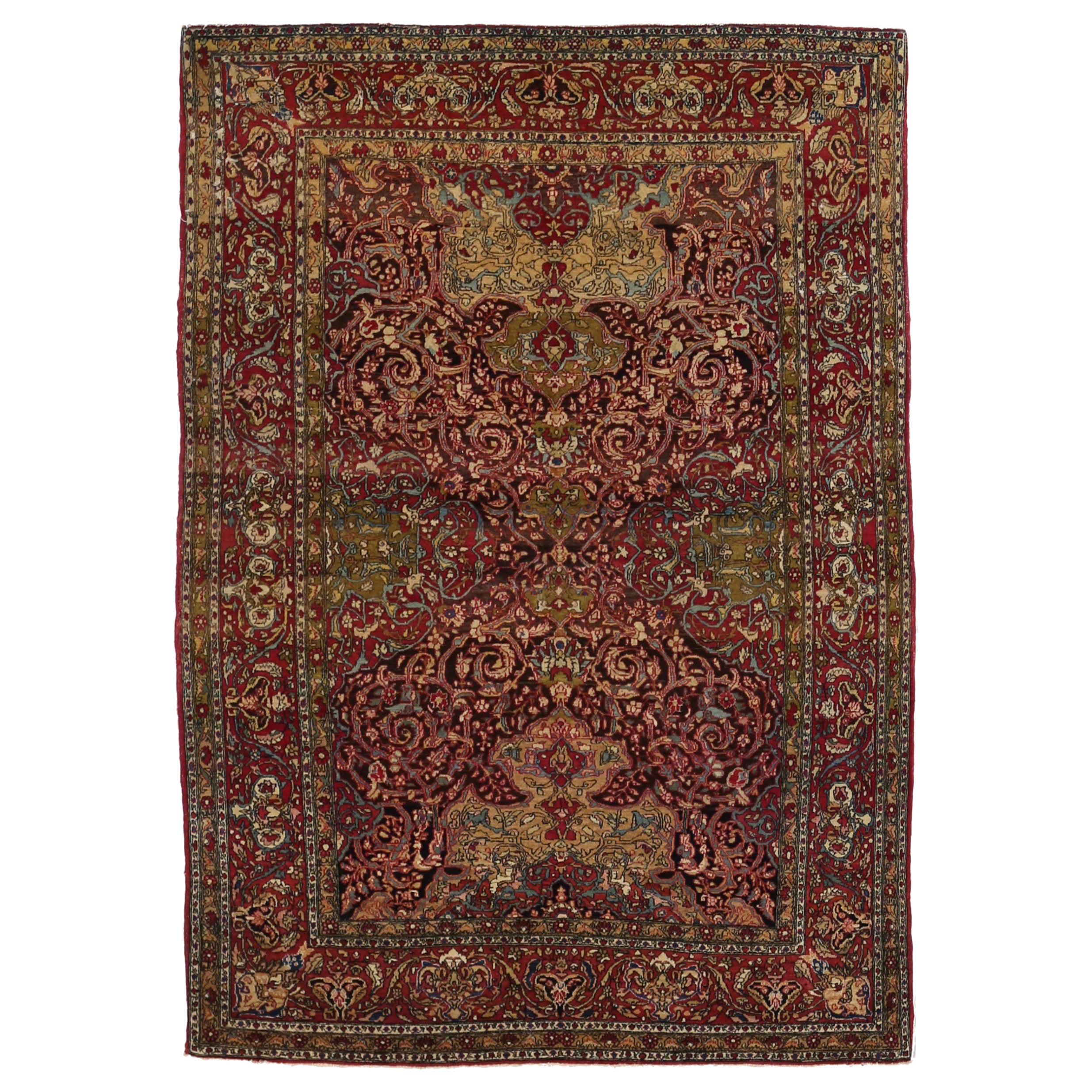 Persian Isfahan Area Rugs - 13028 For Sale