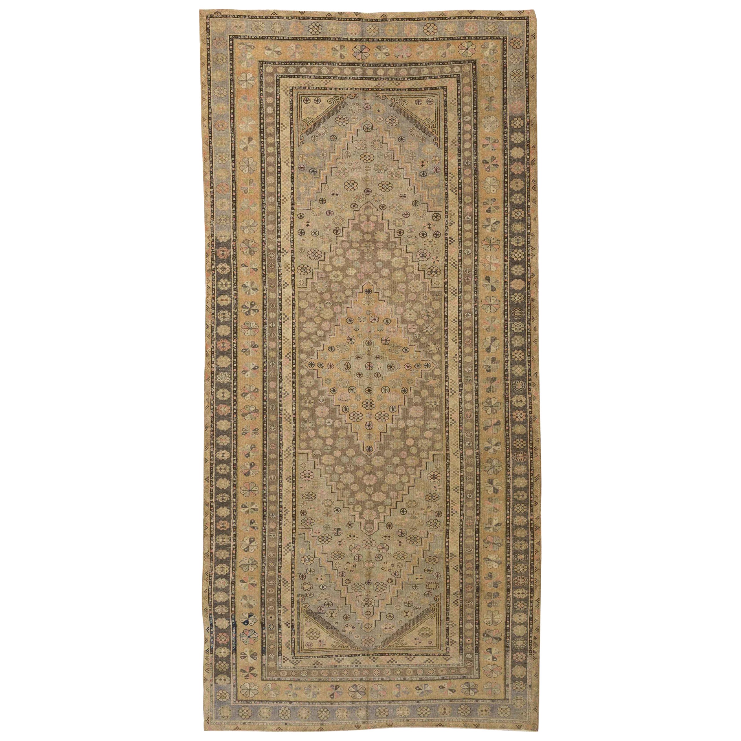 Russian Khotan Area Rugs - Wool Brown Ivory 10337