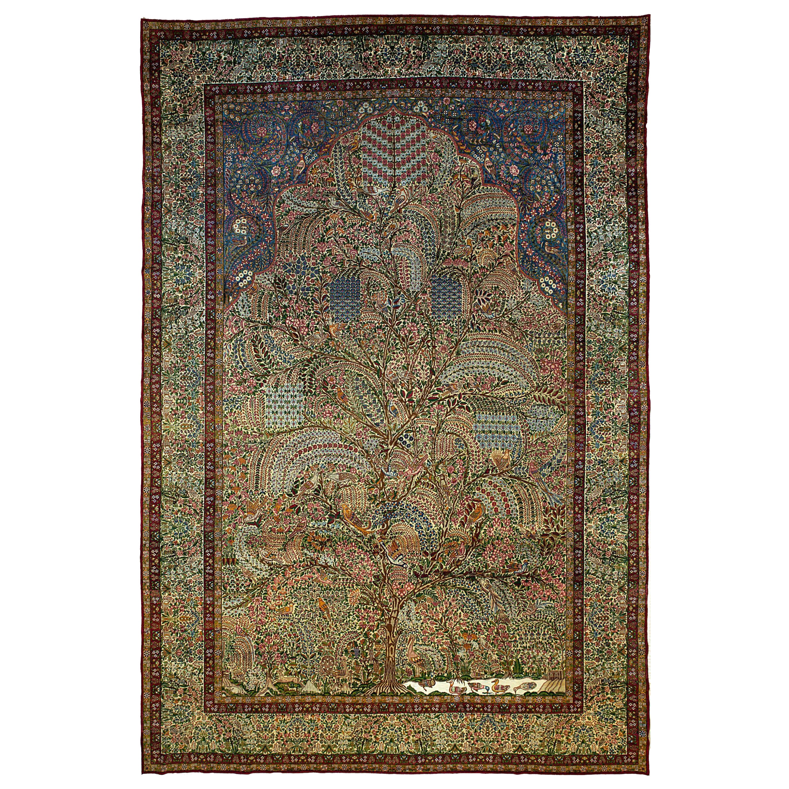 Persische Kerman-Teppiche um 1880 - Design - 11670 im Angebot
