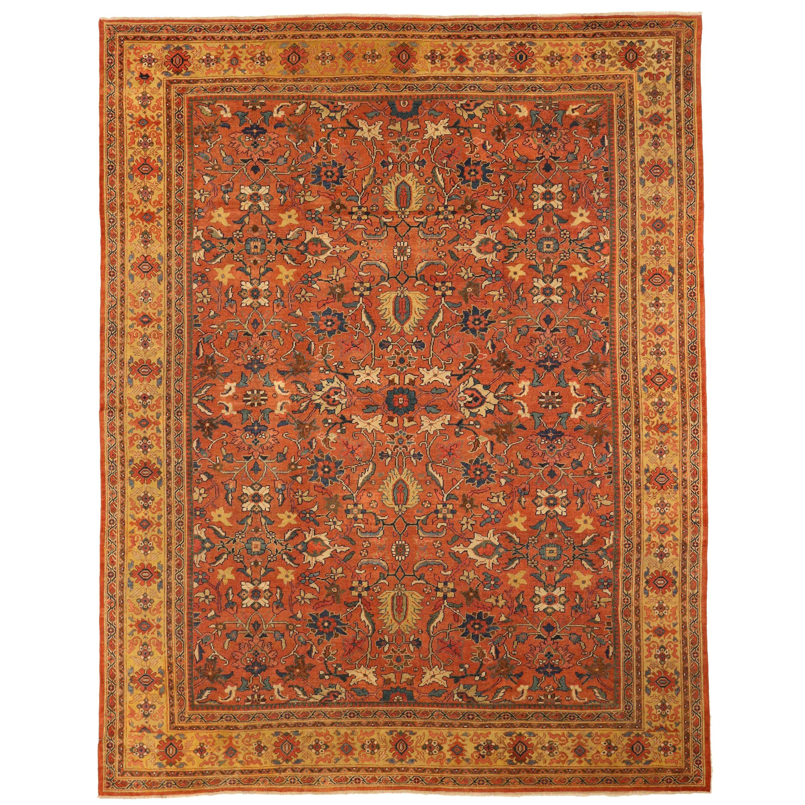 Persische Sultanabad Teppiche - Wolle Rot Gelb 10347