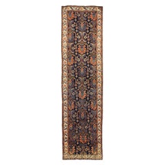 Persian Malayer Runner Rug - Wool Blue Orange 10348