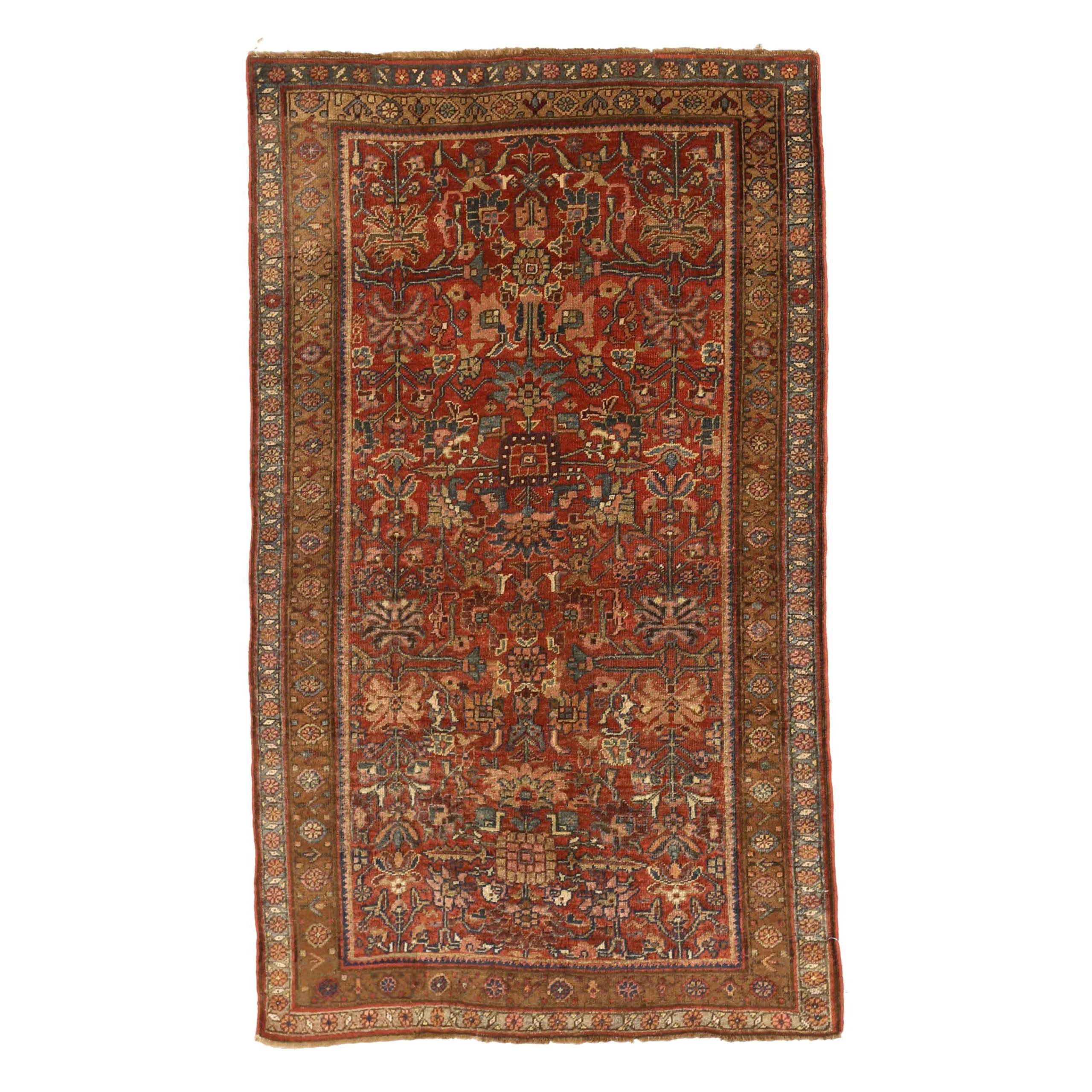 Persischer Bijar Kleiner Teppich - Wolle Rot 10325