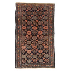 Vintage Persian Hamadan Area Rugs - Wool Light Blue Navy Blue Pink - 10327