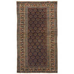 Persian Bijar Small Rug - Wool Blue Ivory Navy Blue 10330
