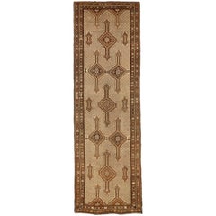 Persian Sarab Runner Rug - Wool Brown Ivory 10404