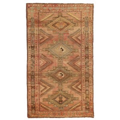 Afghanistan Afghan Area Rugs Circa 1910 - Wool Brown Pink Red 10410
