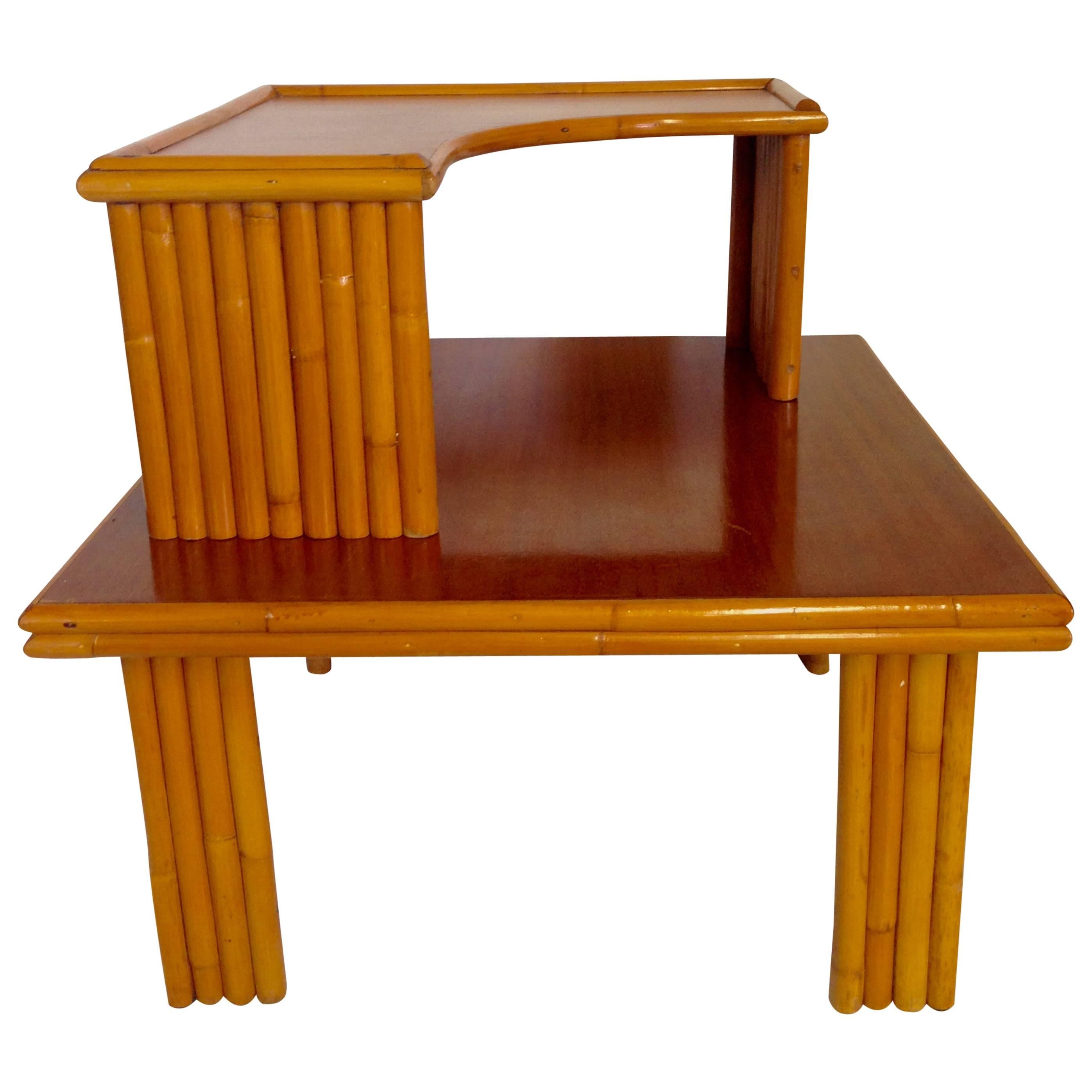 Paul Frankl Designed Two-Tier Stack 31" Square Coffee Table