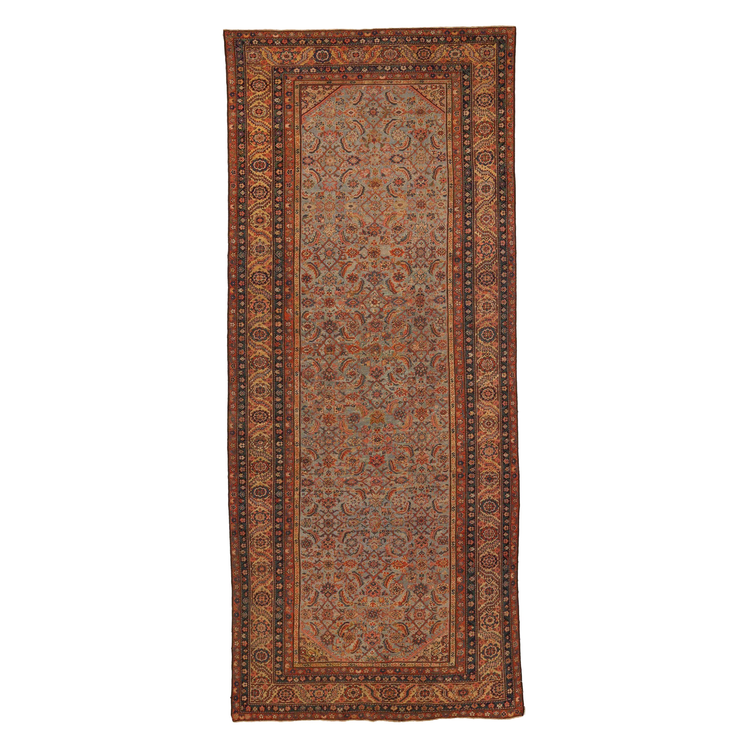 Persische Sultanabad-Teppiche aus Wolle in Blau und Rot 10418