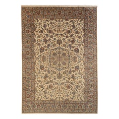 Persische Kashan-Teppiche - Wolle Elfenbein 10386