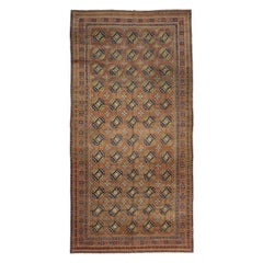 Khotan Area Rugs CIRCA 1910 - Wolle MarineblauOrangeGelb Design - 10392