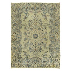 Persian Kashan Area Rugs - Wool Blue Ivory 10496