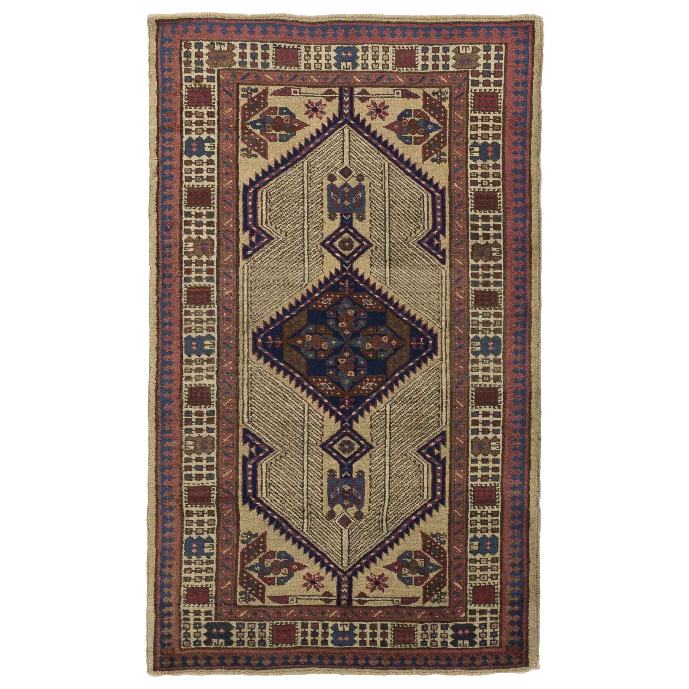 Petit tapis persan Sarab - Laine ivoire 10435