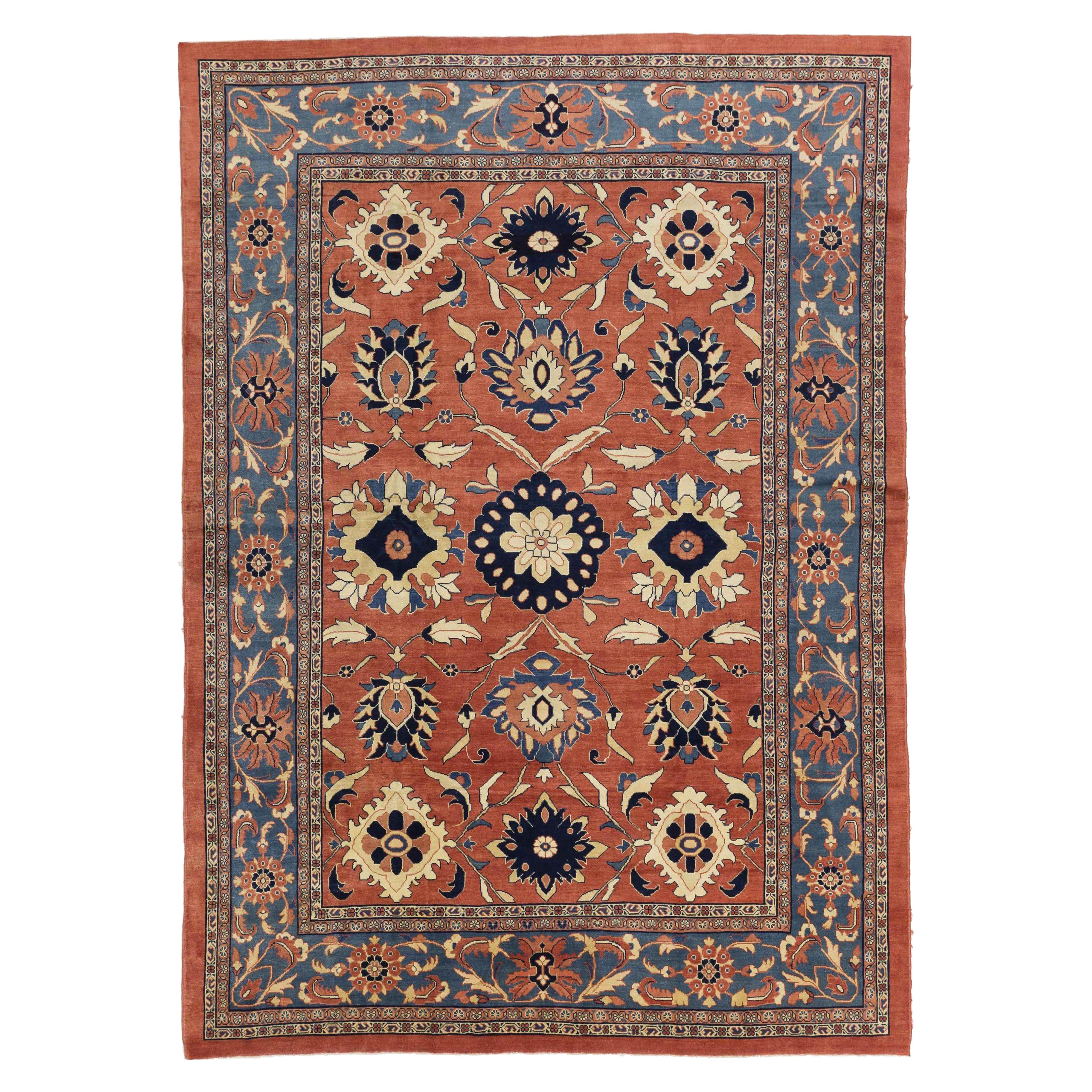 Persische Mahal-Teppiche um 1910 - Wolle rotes Design - 10445