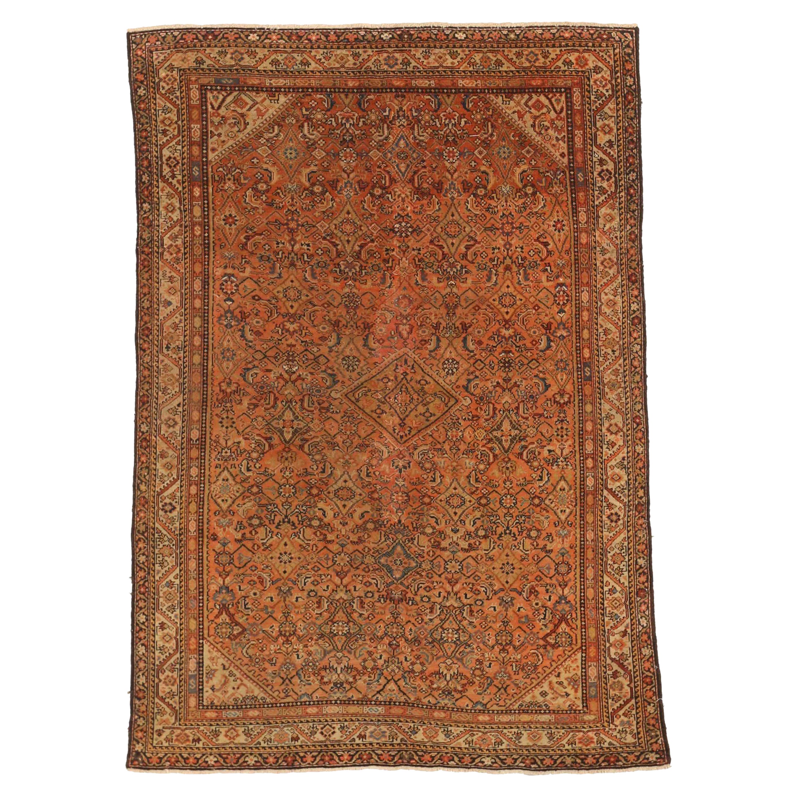 Tappeto persiano Malayer piccolo - Lana rosa 10516