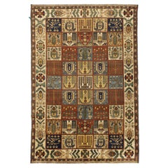 Persian Bakhtiari Small Rug - Wool Blue Ivory Red Yellow 10448