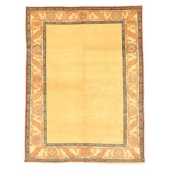 Persian Heriz Area Rugs Circa 1970 - Wool Ivory Yellow 10449