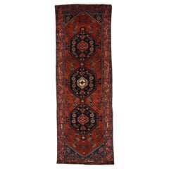 Tapis persan Malayer - Laine bleu marine rouge 10618