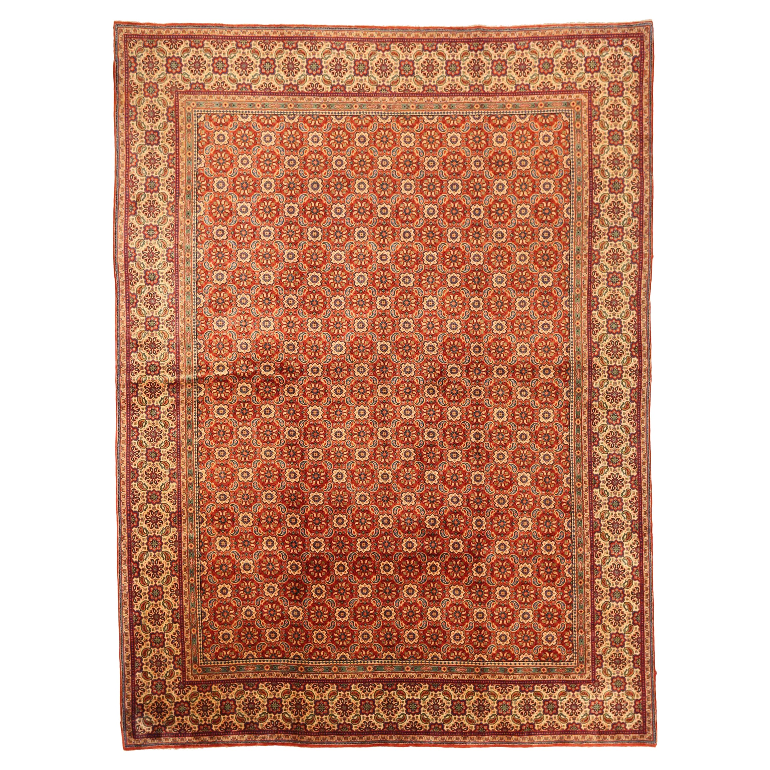 Persische Sarouk-Teppiche Circa 1910 - Wolle Elfenbeinrot Design - 10531