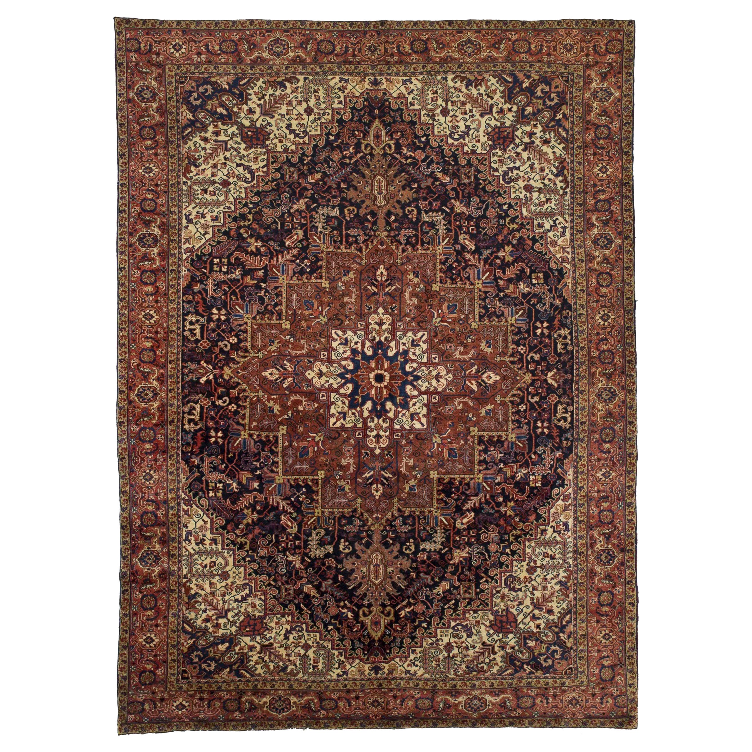 Tapis persans Heriz - 10649 en vente