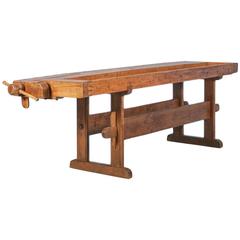 Antique Danish Carpenter's Workbench, circa 1890