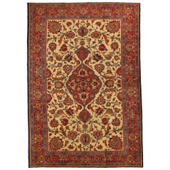 Tappeti persiani Tabriz - Lana Avorio Rosso 10642