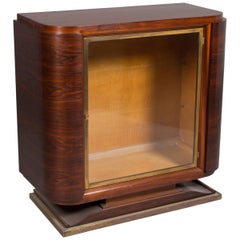 Art Deco Glass Door Cabinet