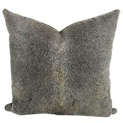 Double-Sided Salt and Pepper Cowhide Pillow