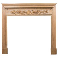 Georgian Style Carved Pined Parcel Gilt Fire Surround 3