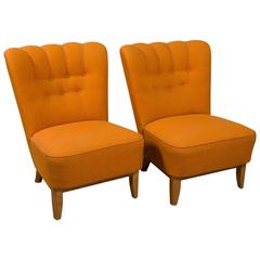 Pair of Danish Armless Chiars 3