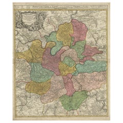 Detaillierte Karte von Paris und seinen umgebenden Regionen aus dem 18. Jahrhundert von Johann Homann