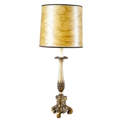 Onyx and Brass Night Light From the Late 20th Century