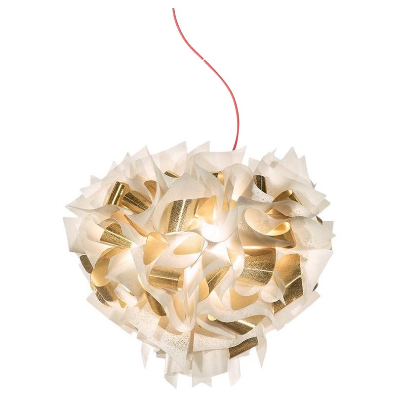 Slamp Veli AUREA Large WHITE/GOLD Transp Wire di Adriano Rachele
