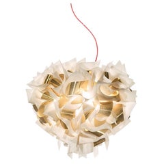Slamp Veli AUREA Large WHITE/GOLD Transp Wire by Adriano Rachele