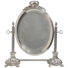 Silver Plate Vanity Mirror