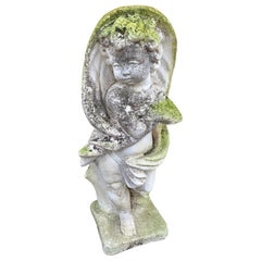 Estatua de jardín - Putti drapeado