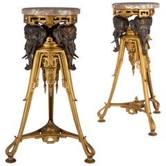 Pair of French Japonisme Pedestals by Maison Marnyhac