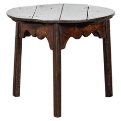 18thC English Vernacular Oak Cricket Table