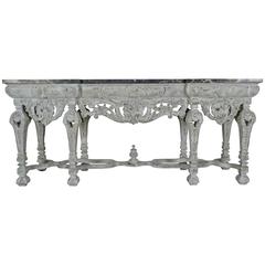 Long French Painted Regency-Continental Style Console