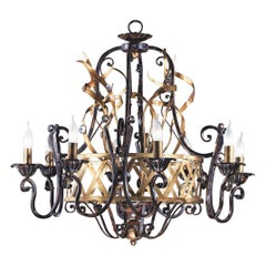 Lampadario Fleur Fiamme 8 di MM Lampadari