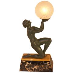 Vintage Stunning French Art Deco Figure Table Lamp