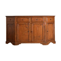 Grande crédence italienne néoclassique en bois de larice, vers 1800
