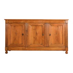Enfilade en noyer clair d'époque Restauration, 3-pièces, 1er quart 19e s.