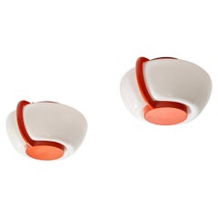 Elio Martinelli, Flush Mounts, Metal, Perspex, Italy, 1970s