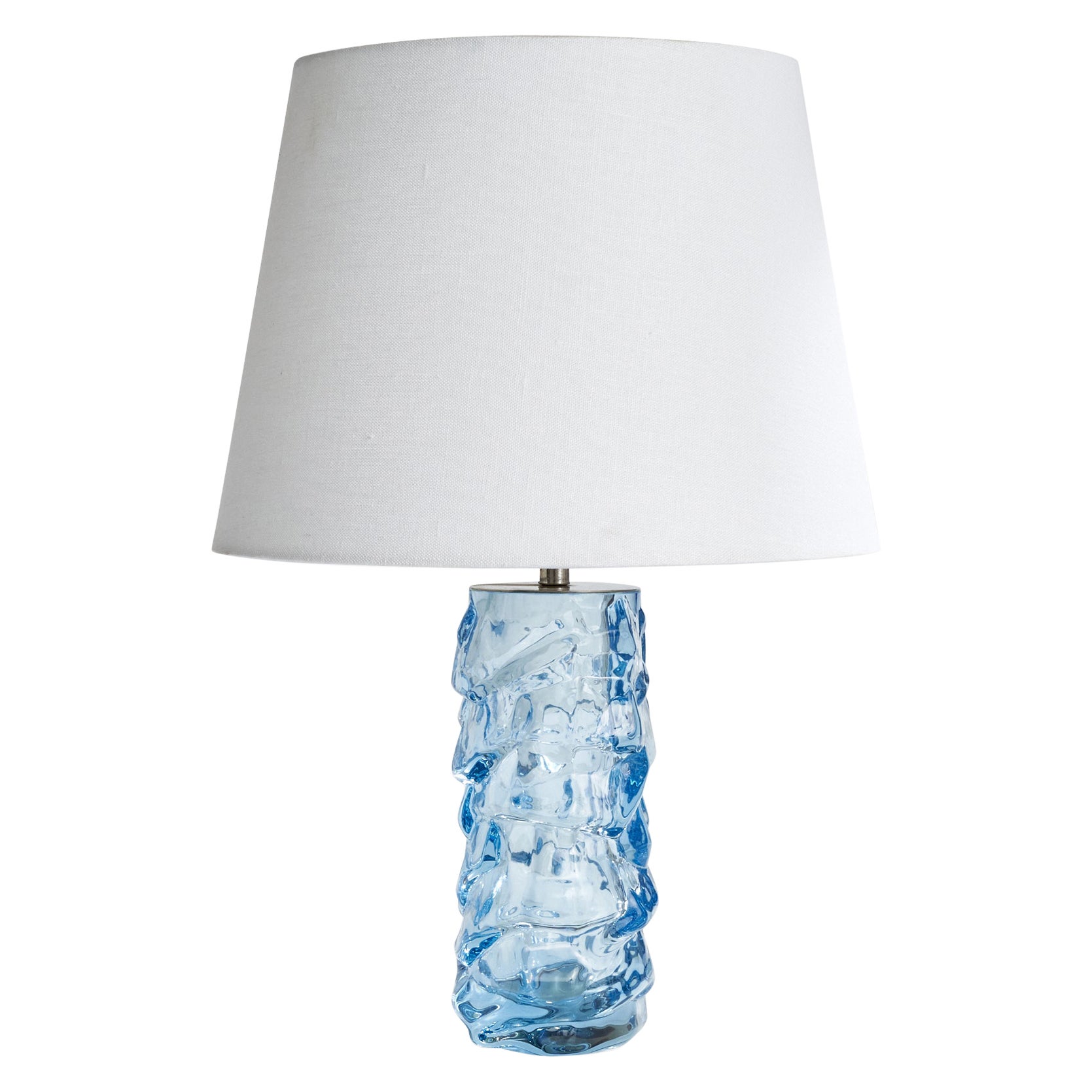 Reijmyre Glasbruk, Table Lamp, Metal, Glass, Sweden, 1940s