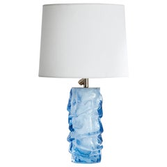Reijmyre Glasbruk, Table Lamp, Metal, Glass, Sweden, 1940s