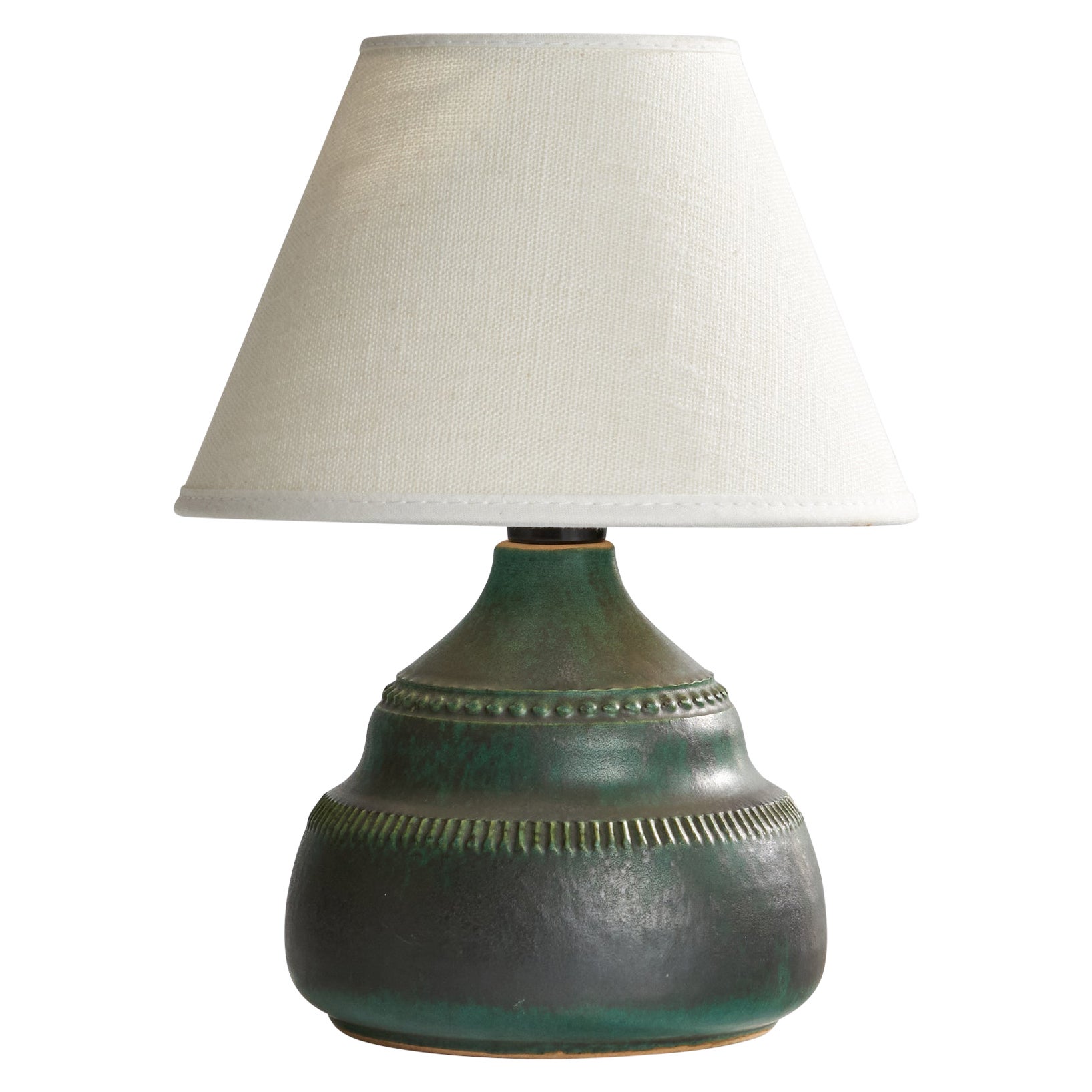 Klase Höganäs, Tischlampe, Steingut, Schweden, 1960er Jahre