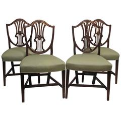 Antique English Sheraton Mahogany Dining Chairs