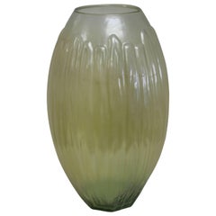 Monumental Chartreuse Vaseline Vase